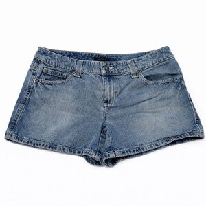 Tommy Hilfiger Light Wash Denim Shorts Women Size 8 Classic Mid Rise Jean Shorts